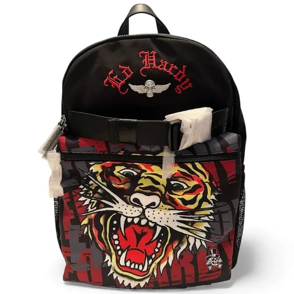Ed Hardy | Bags | Ed Hardy Mens Backpack With Black And Red  display picture 3